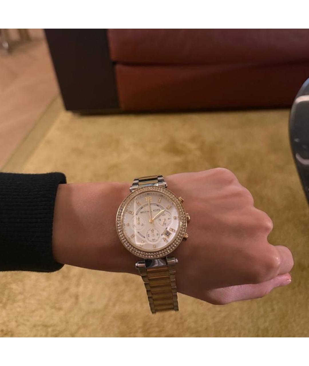 MICHAEL KORS Золотые стальные часы, фото 2