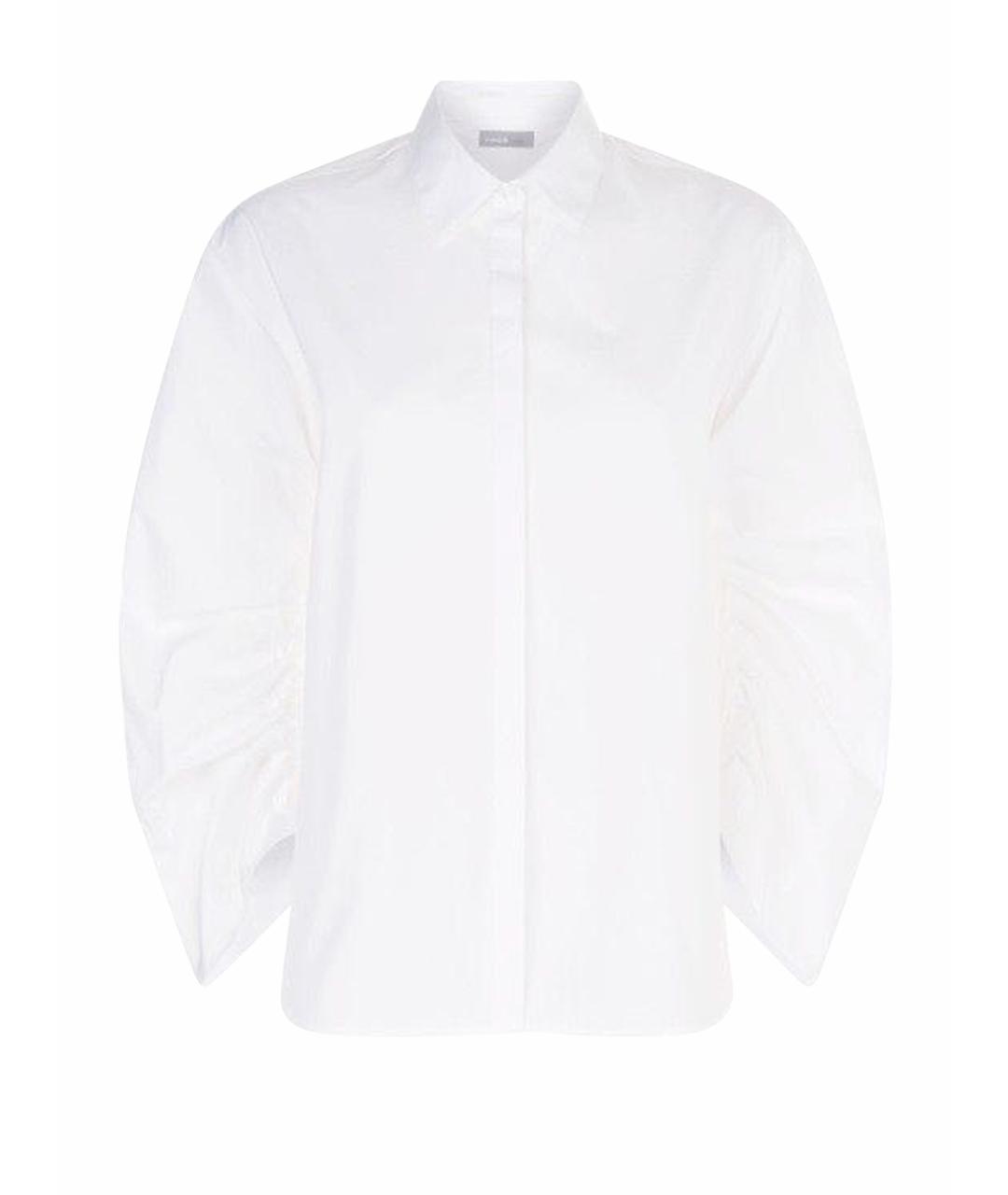 VINCE Белая хлопко-эластановая рубашка, фото 1