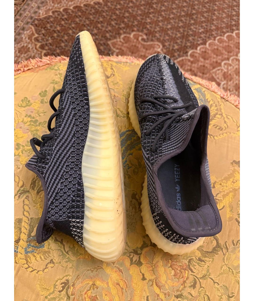 ADIDAS YEEZY Серые текстильные низкие кроссовки / кеды, фото 5