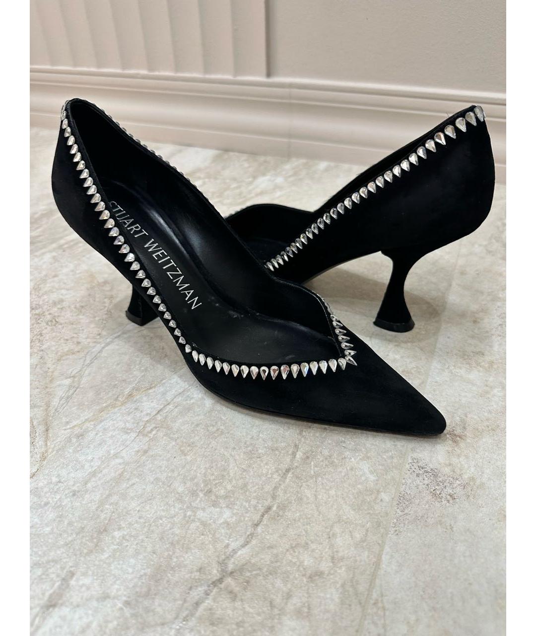 STUART WEITZMAN Черные замшевые туфли, фото 3