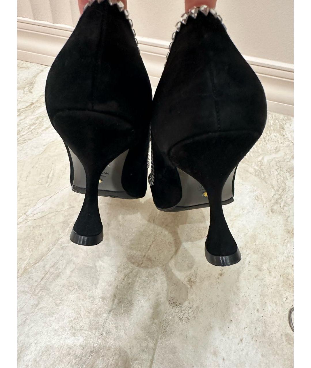 STUART WEITZMAN Черные замшевые туфли, фото 6