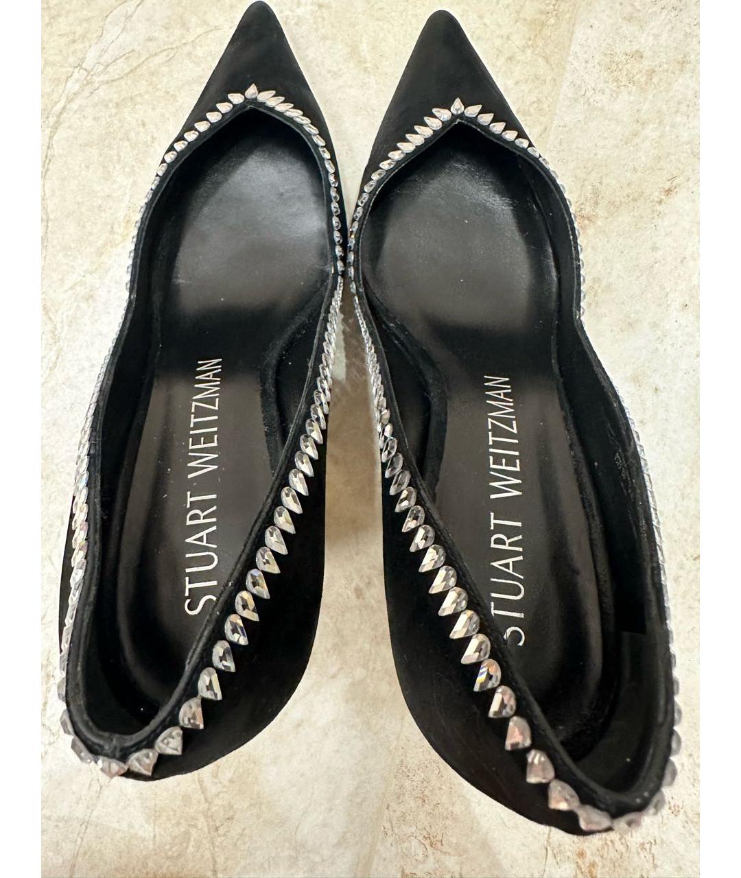 STUART WEITZMAN Черные замшевые туфли, фото 5