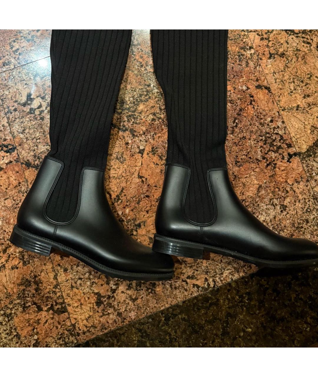 GIVENCHY Черные текстильные ботфорты, фото 2