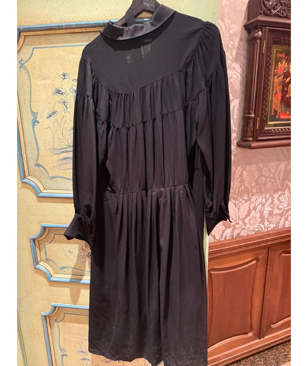 JOSEPH Черное шелковое вечернее платье, фото 2