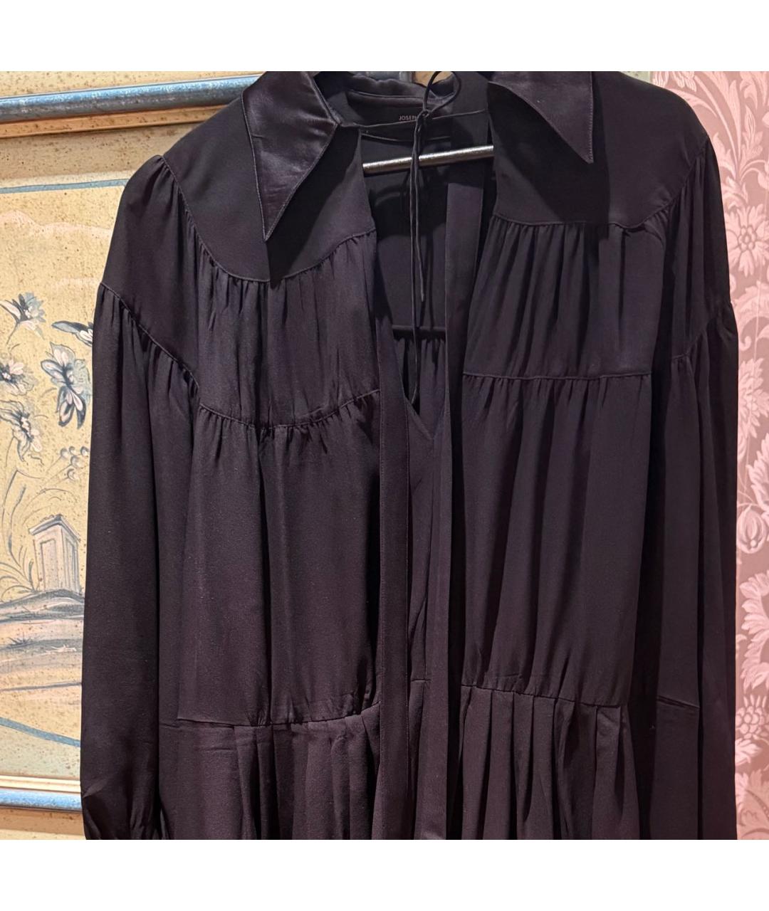 JOSEPH Черное шелковое вечернее платье, фото 4