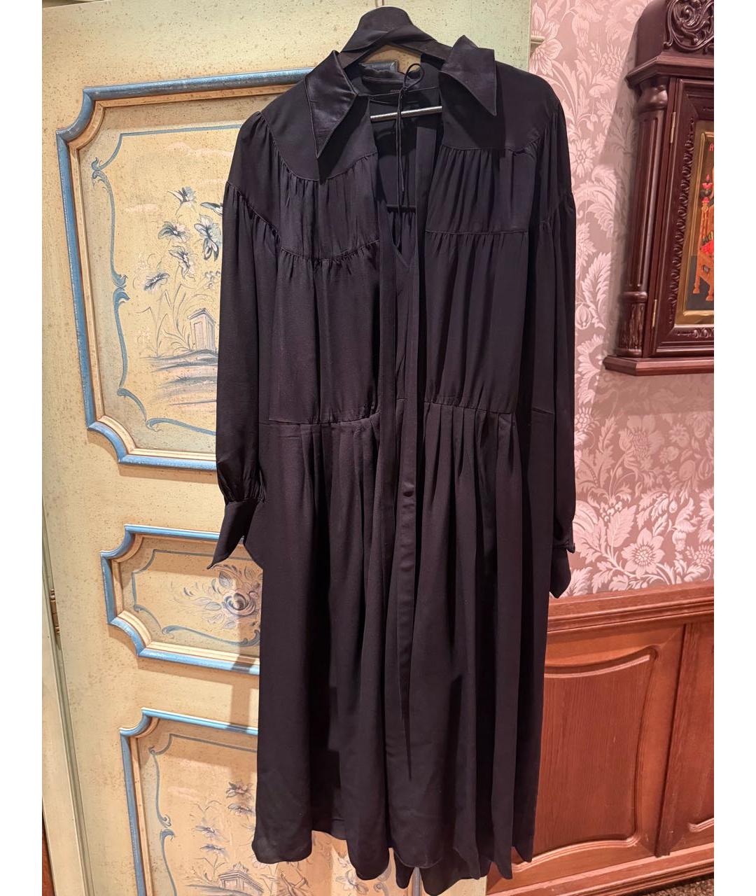JOSEPH Черное шелковое вечернее платье, фото 5