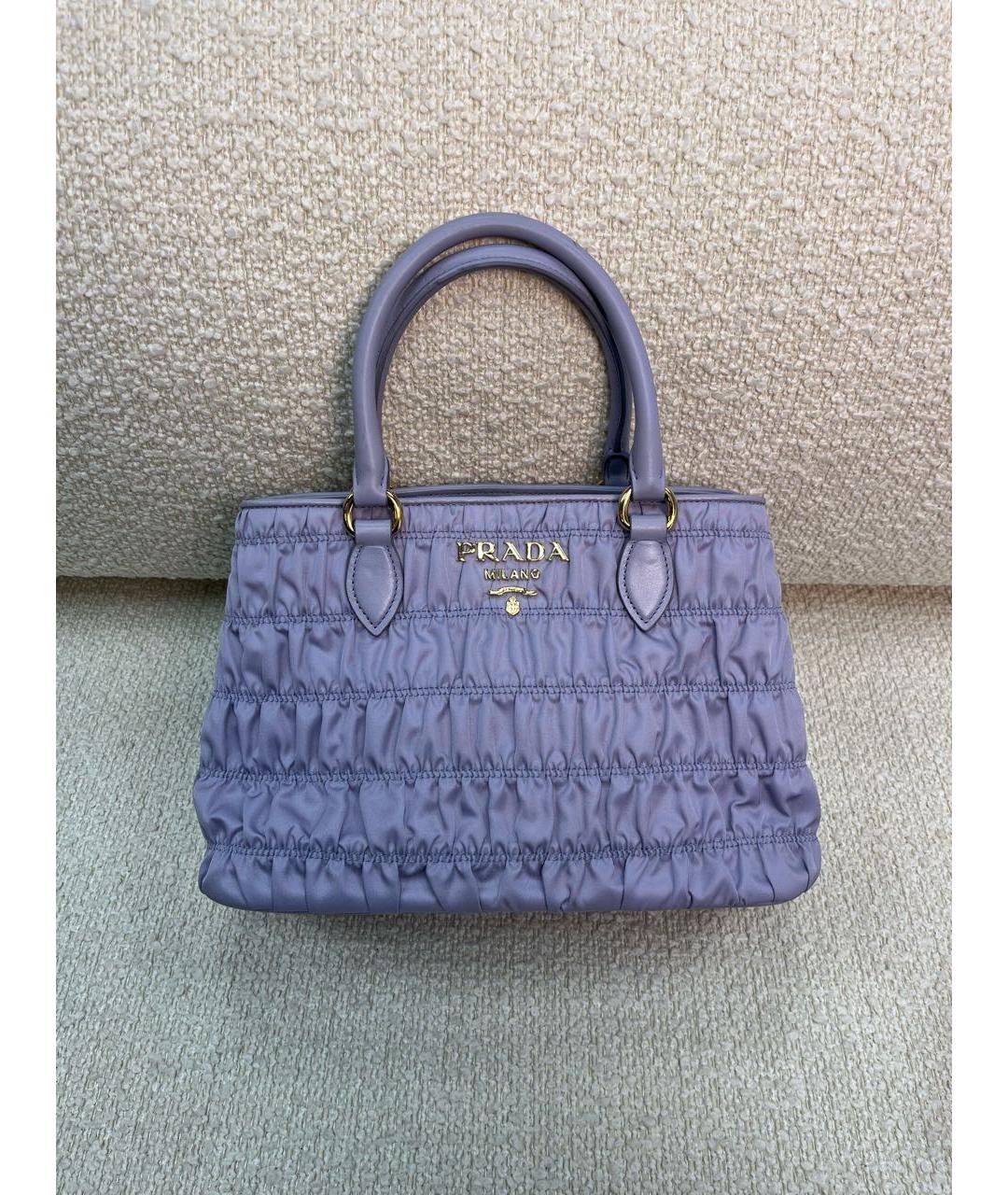 PRADA Бирюзовая тканевая сумка с короткими ручками, фото 9