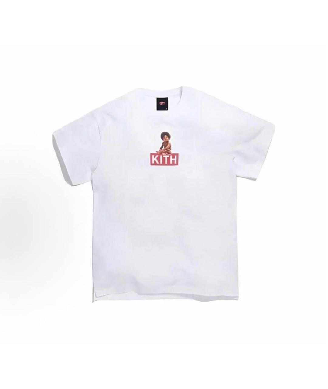 KITH Белая хлопковая футболка, фото 4