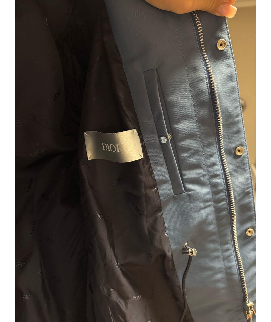 CHRISTIAN DIOR Синяя полиамидовая парка, фото 4