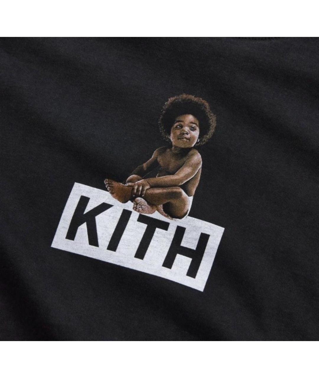 KITH Черная хлопковая футболка, фото 2