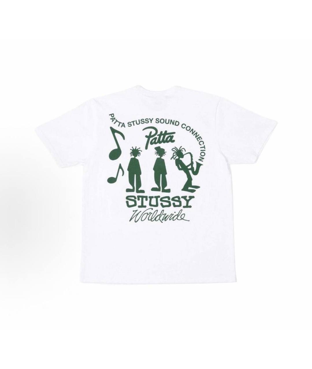 STUSSY Белая хлопковая футболка, фото 2