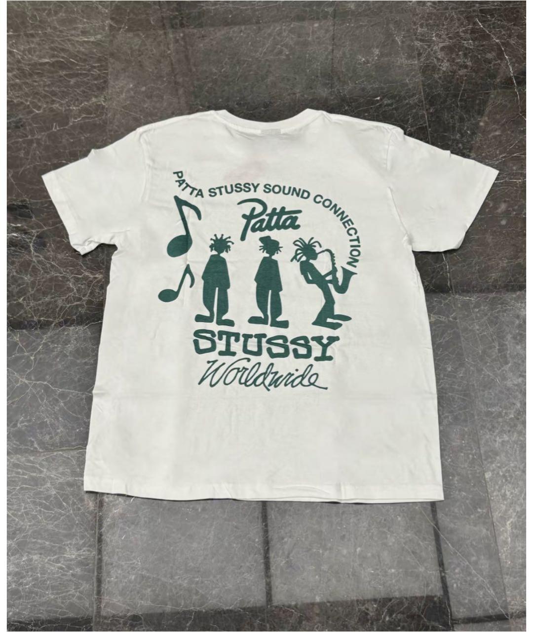 STUSSY Белая хлопковая футболка, фото 3