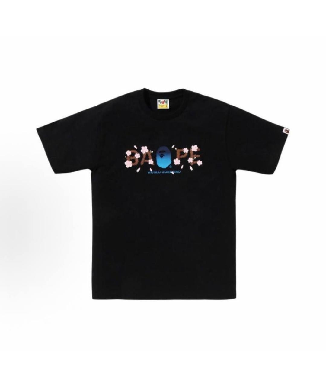 BAPE Черная хлопковая футболка, фото 4