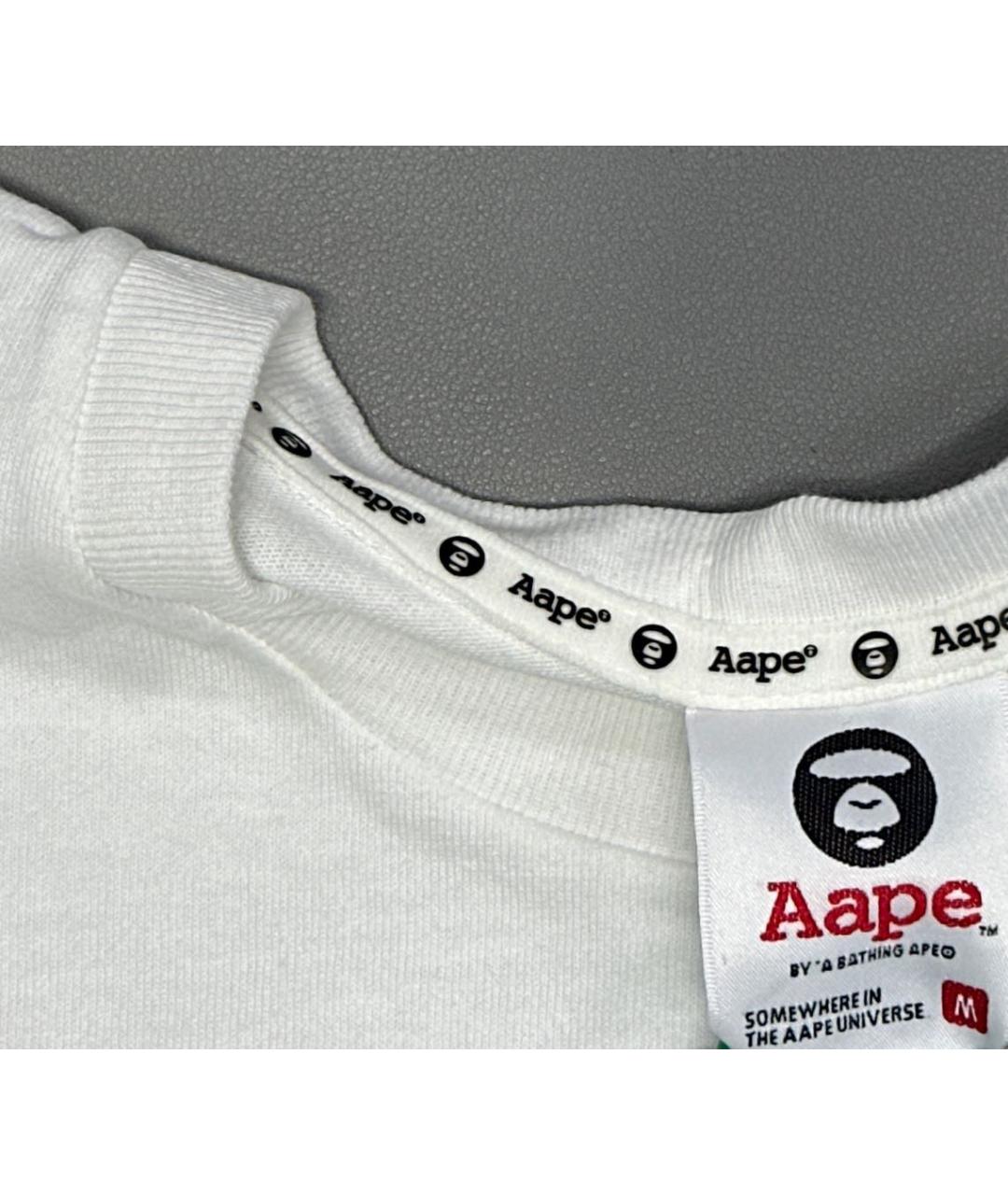 A BATHING APE Белая хлопковая футболка, фото 3