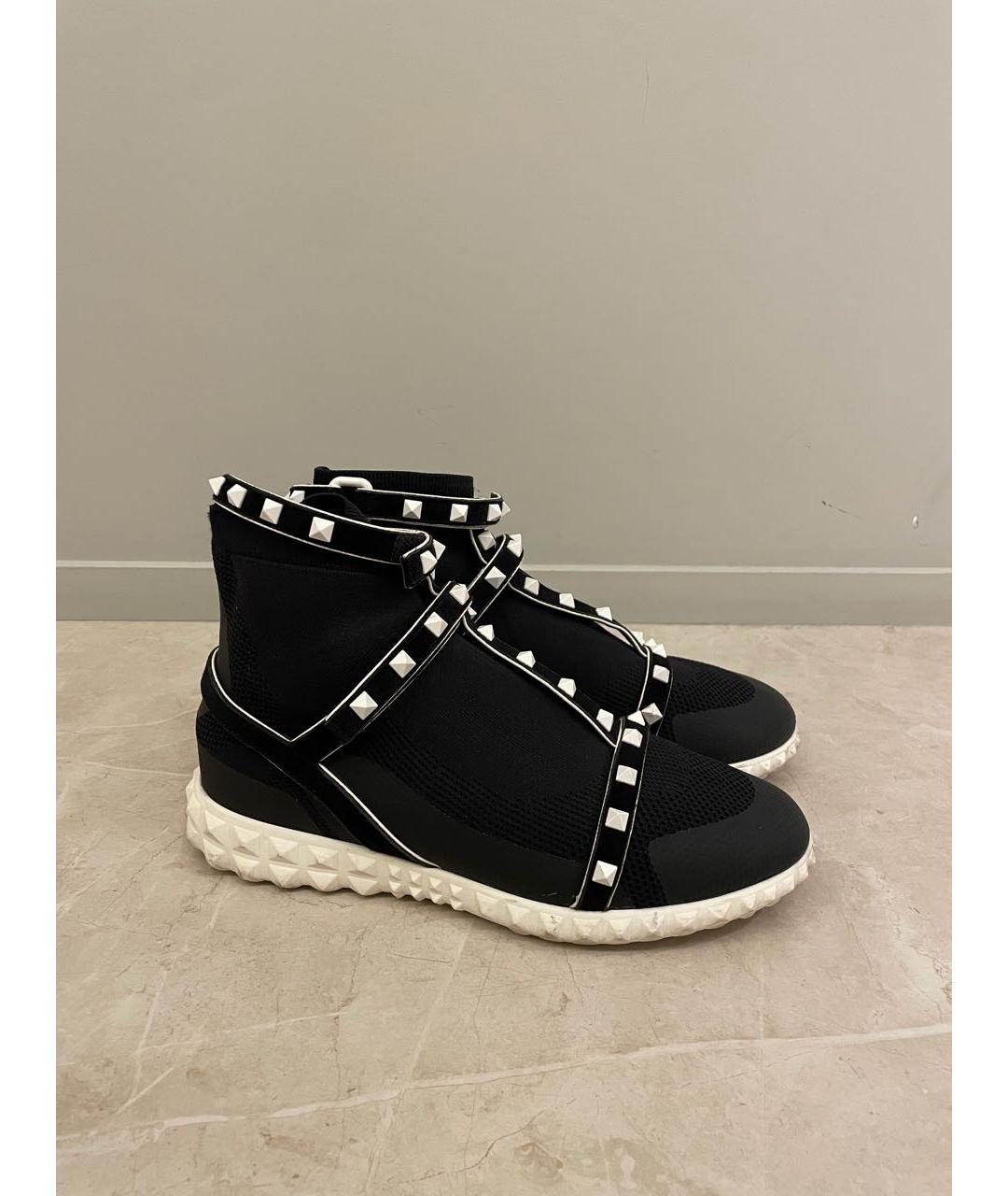 VALENTINO Черные текстильные кроссовки, фото 5