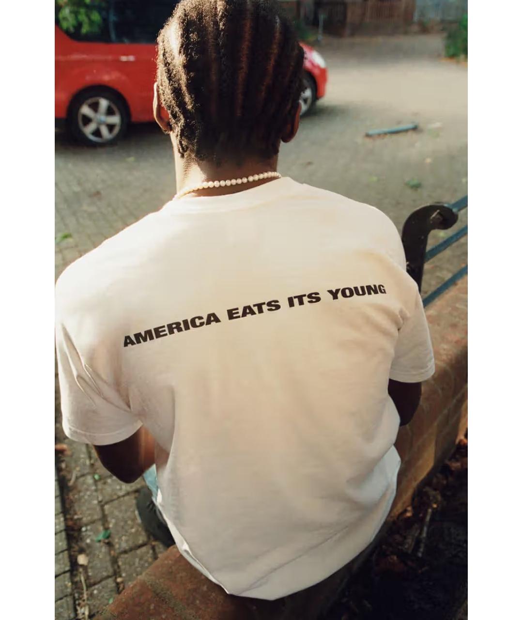 SUPREME Белая хлопковая футболка, фото 3