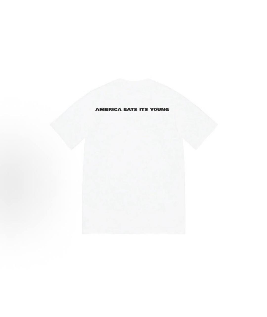 SUPREME Белая хлопковая футболка, фото 2