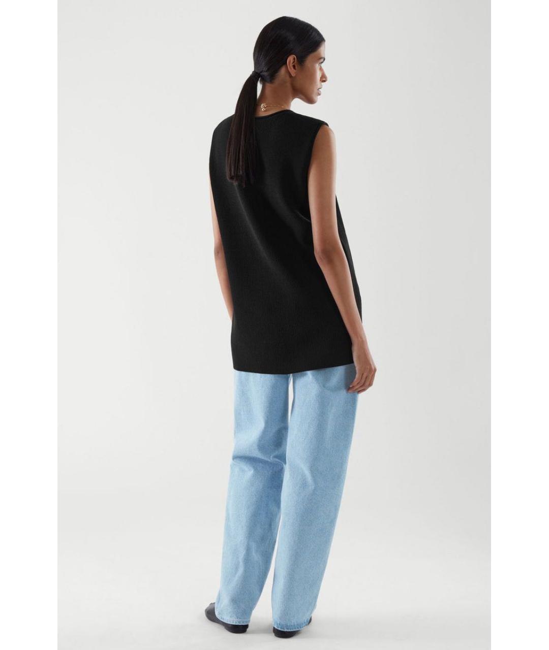 COS Черная хлопковая жилетка, фото 5