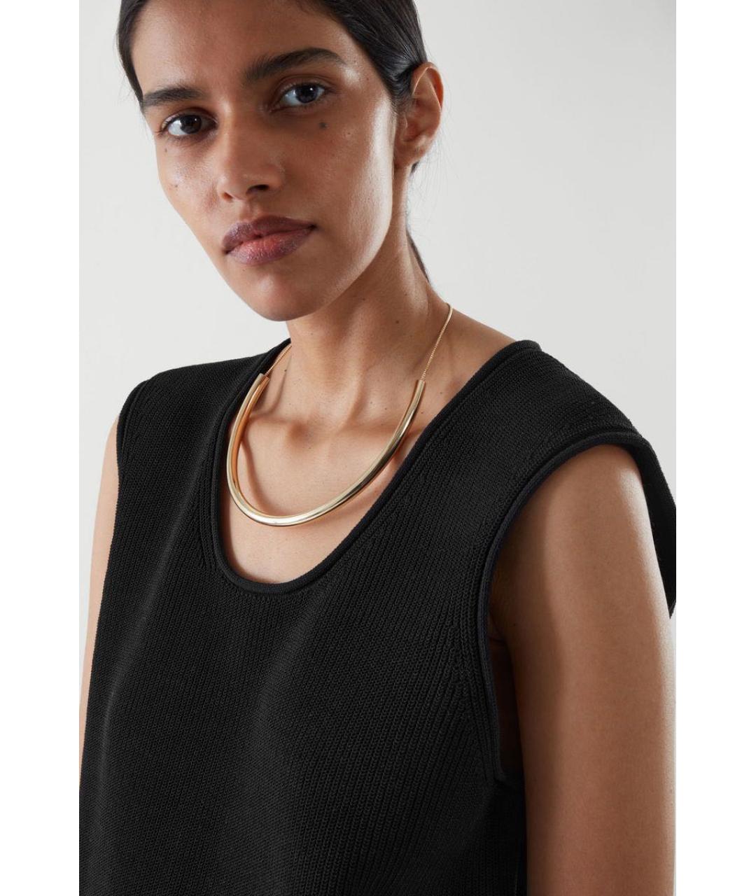 COS Черная хлопковая жилетка, фото 4