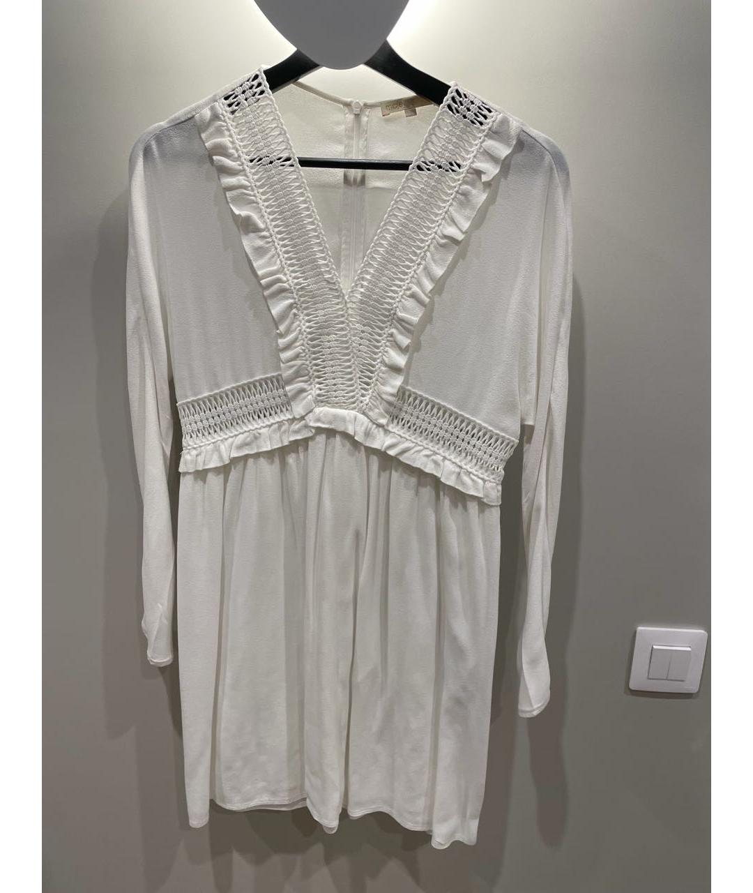 MAJE Белое хлопковое повседневное платье, фото 4