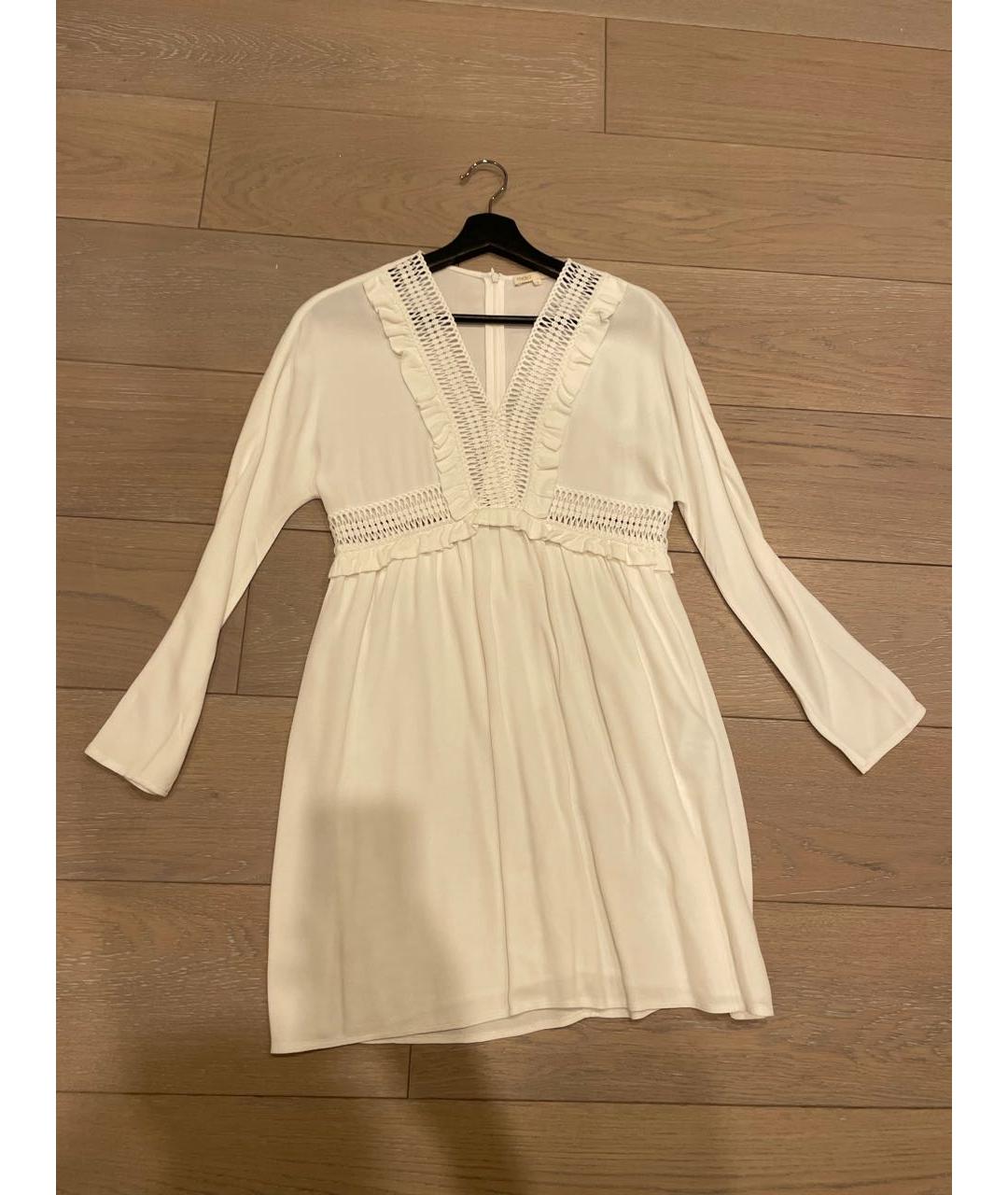 MAJE Белое хлопковое повседневное платье, фото 3