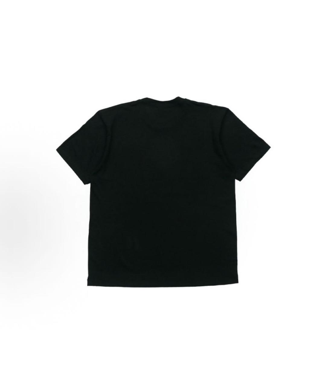 SUPREME Черная хлопковая футболка, фото 2