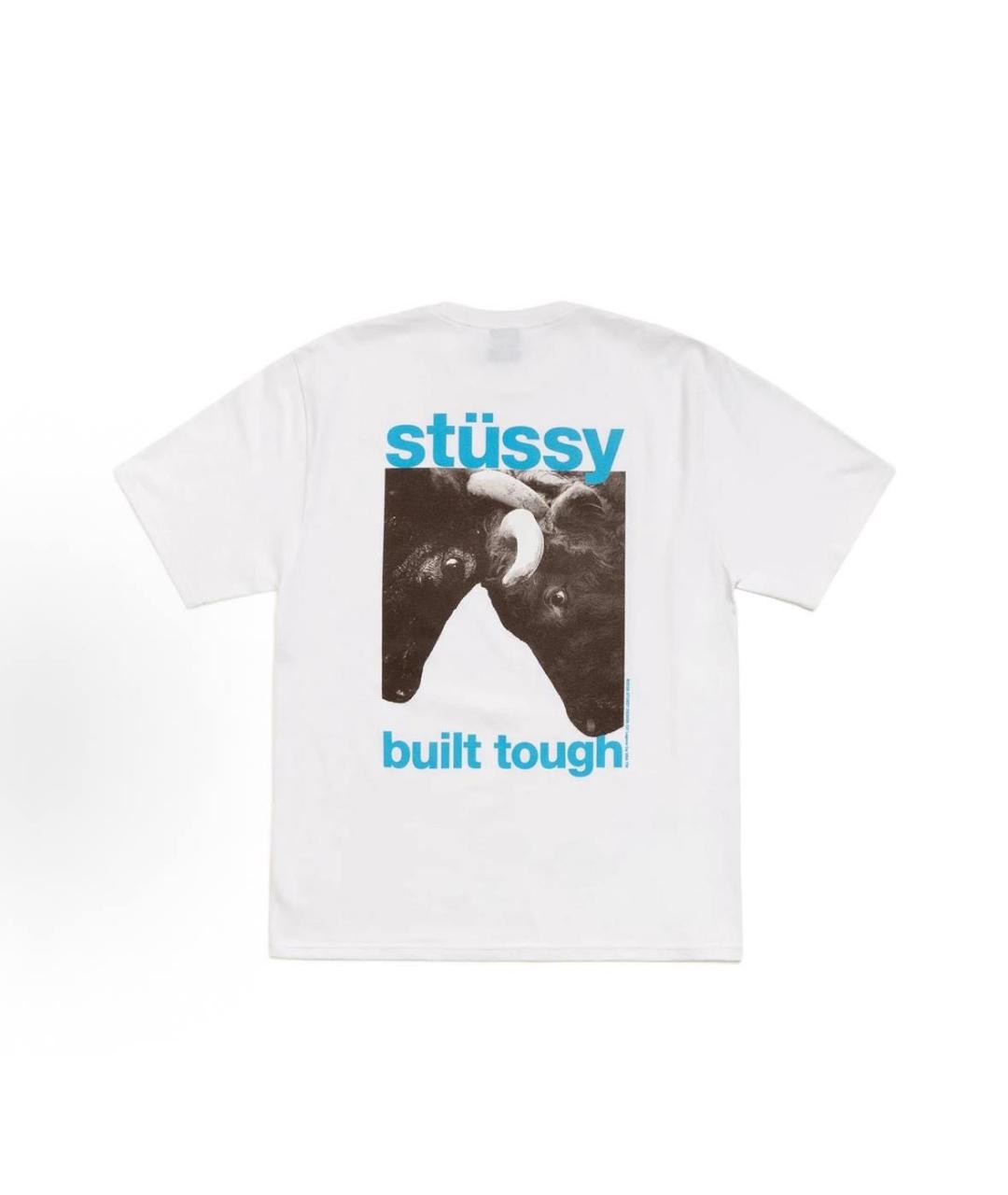 STUSSY Белая хлопковая футболка, фото 2