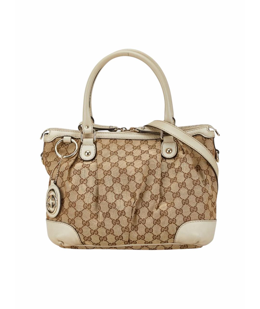 GUCCI Бежевая сумка с короткими ручками, фото 1