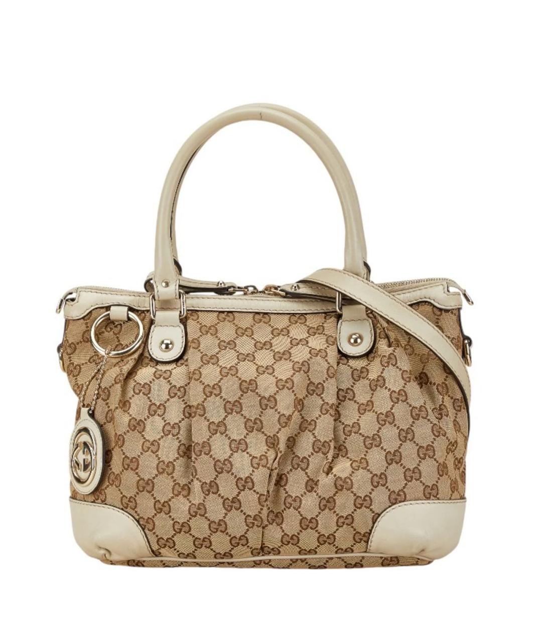 GUCCI Бежевая сумка с короткими ручками, фото 5