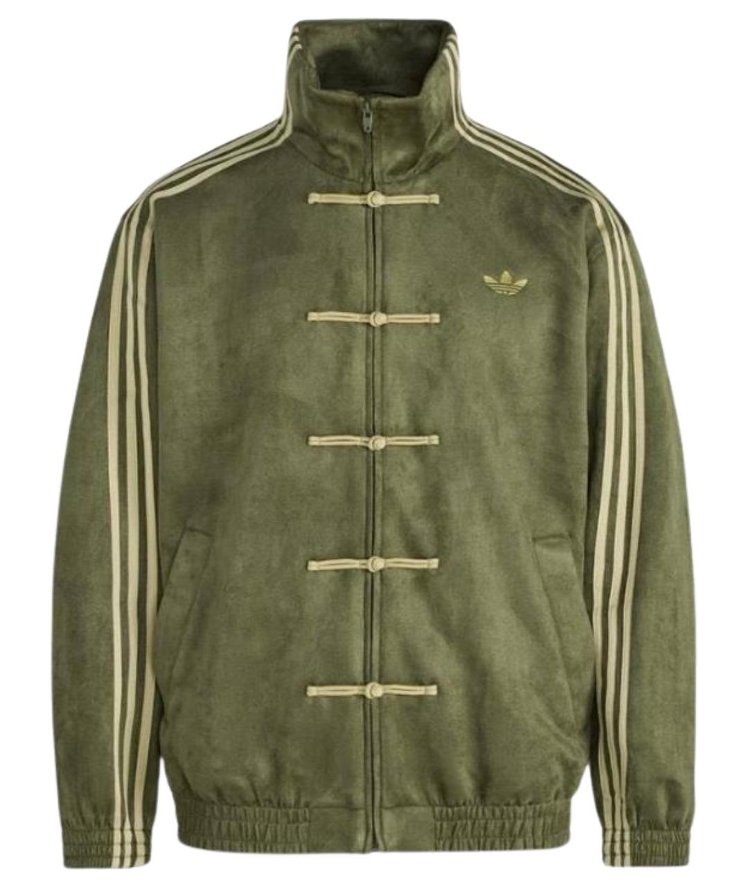 ADIDAS Хаки бархатная куртка, фото 1