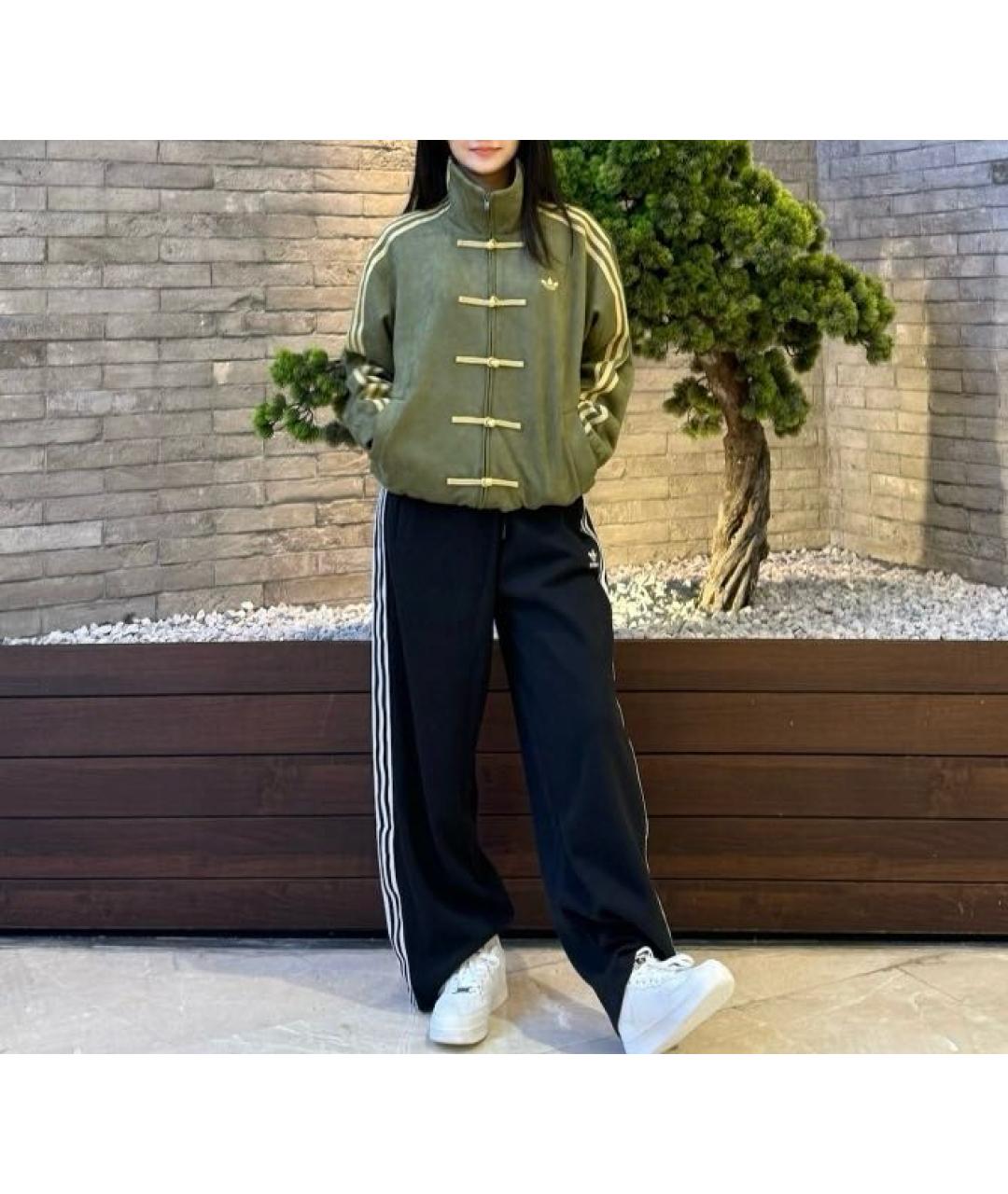 ADIDAS Хаки бархатная куртка, фото 4