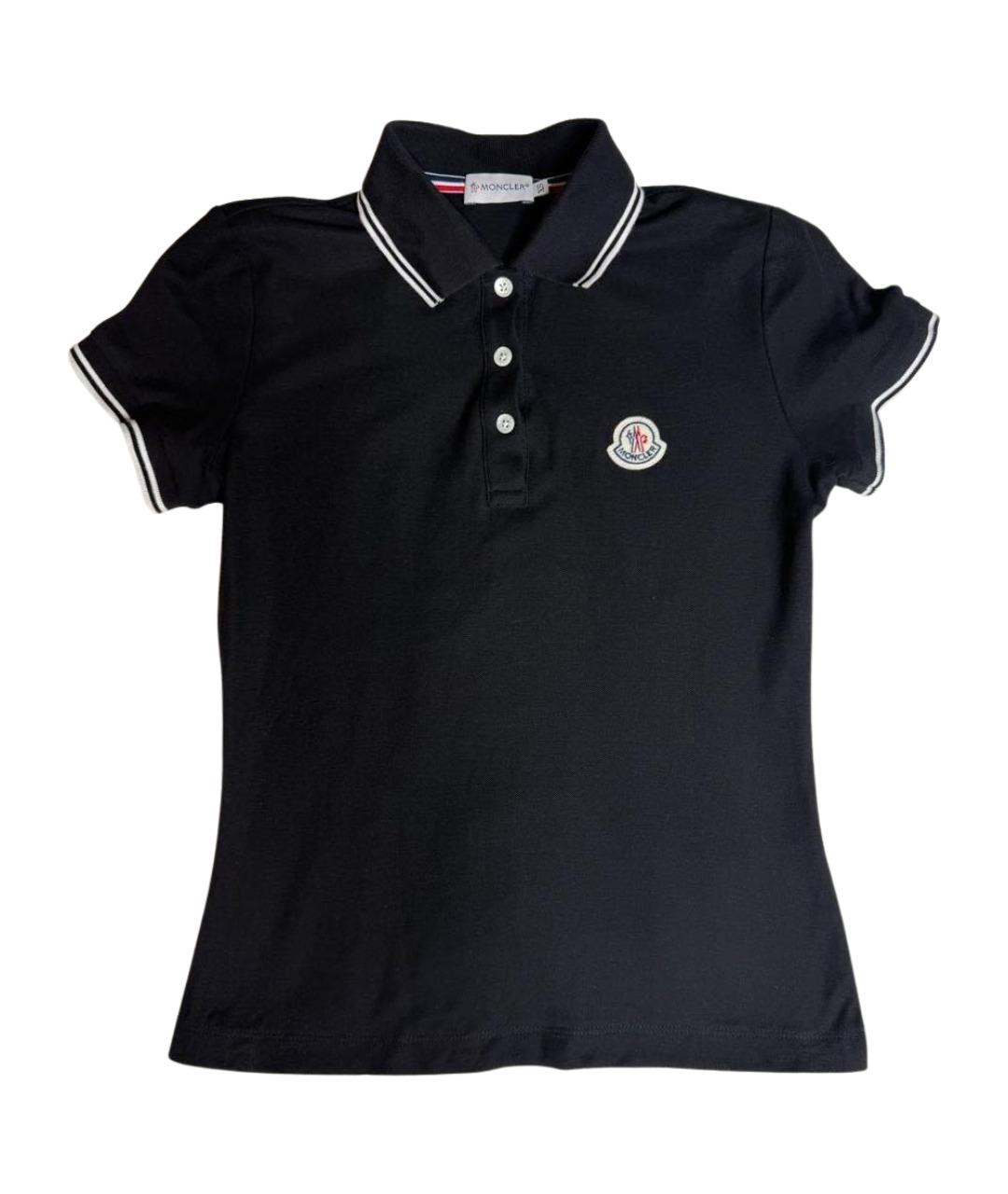 MONCLER Черная хлопковая футболка, фото 1