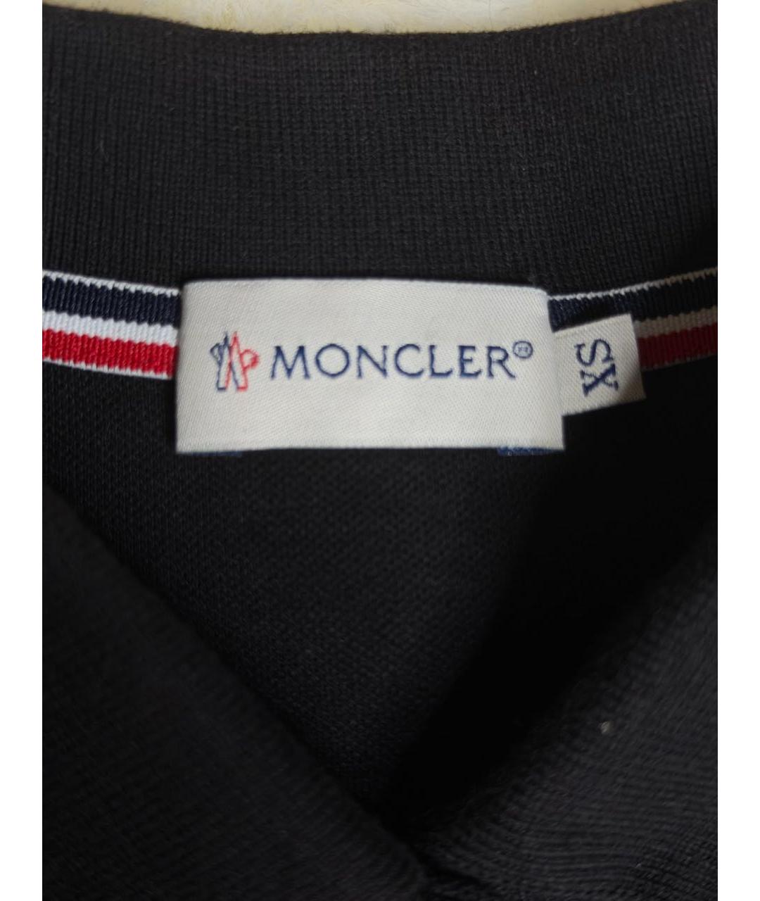 MONCLER Черная хлопковая футболка, фото 5
