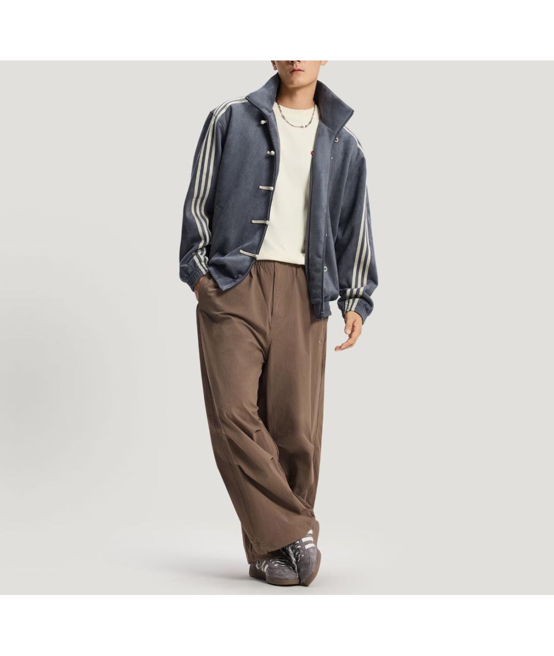 ADIDAS Темно-синяя бархатная куртка, фото 8