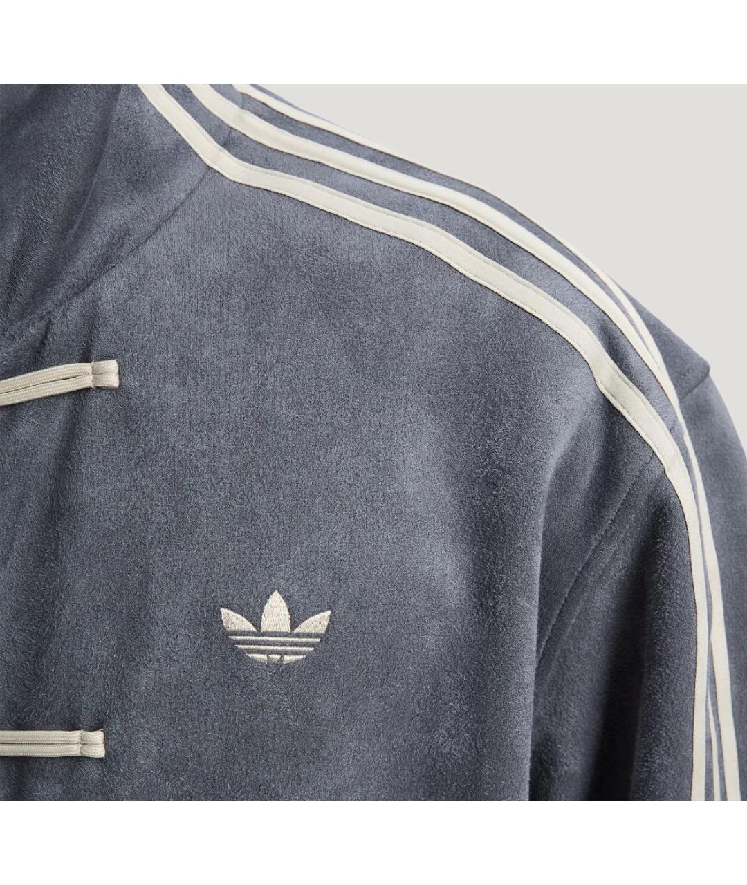 ADIDAS Темно-синяя бархатная куртка, фото 4