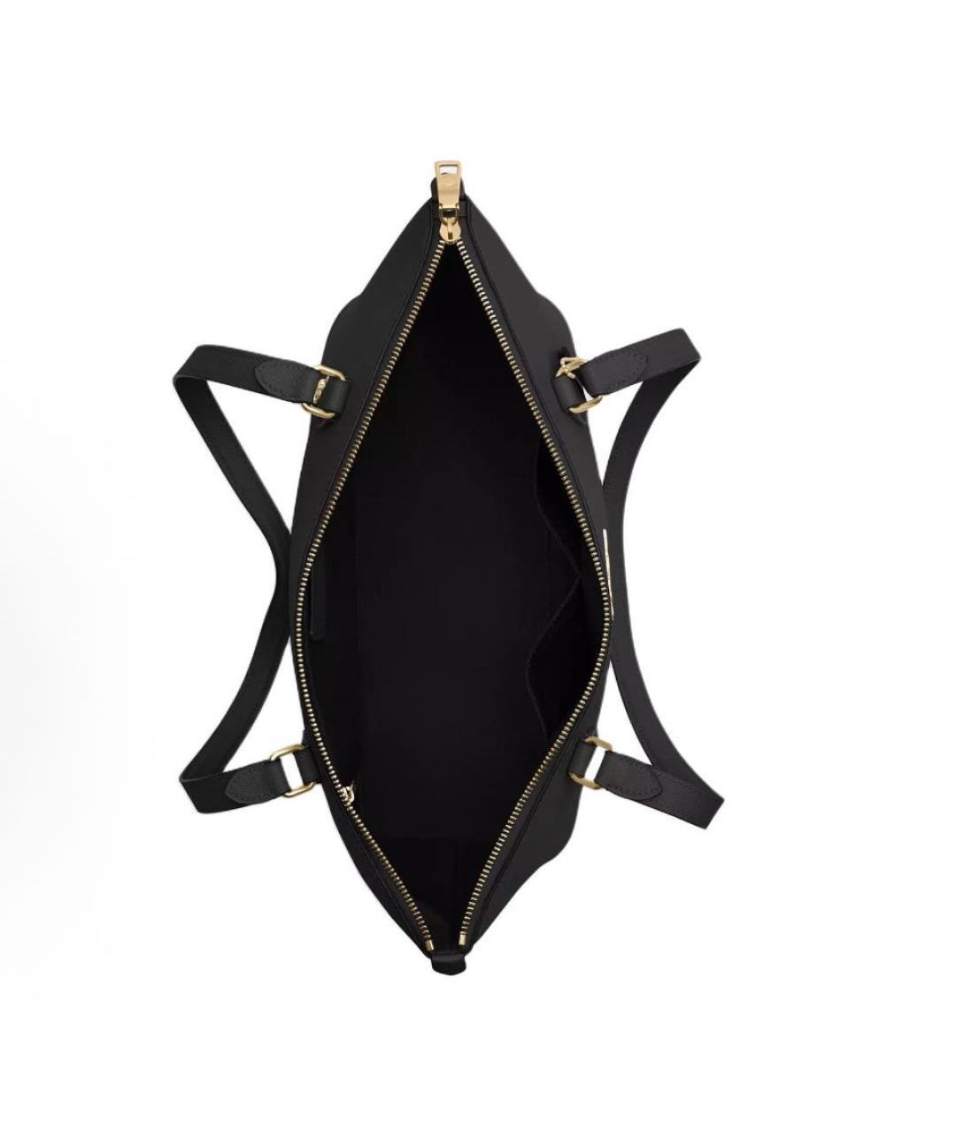 COACH Черная кожаная сумка тоут, фото 3