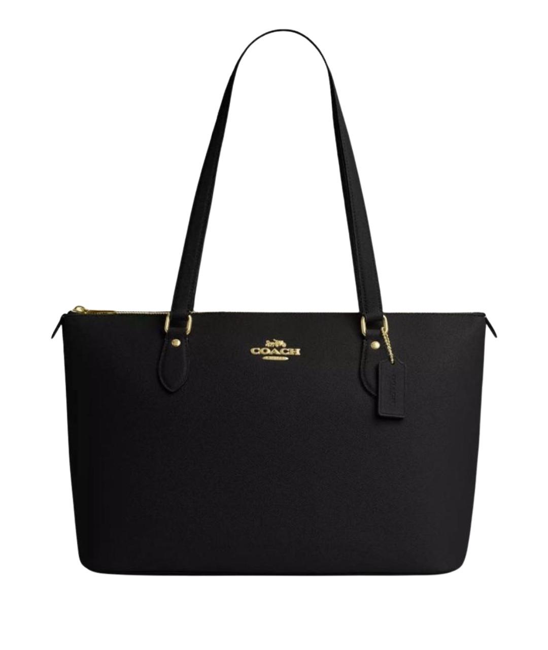 COACH Черная кожаная сумка тоут, фото 1