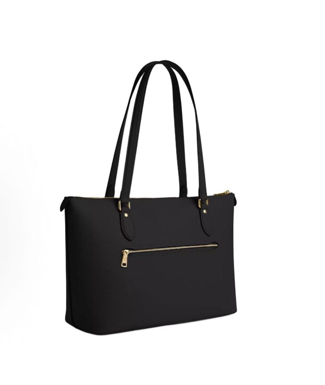 COACH Черная кожаная сумка тоут, фото 2