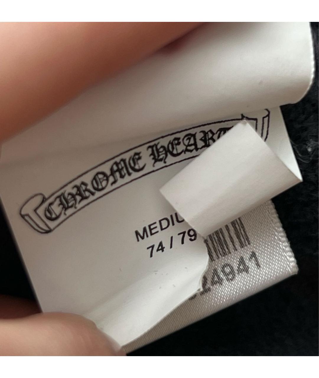 CHROME HEARTS Черные хлопковые повседневные брюки, фото 4