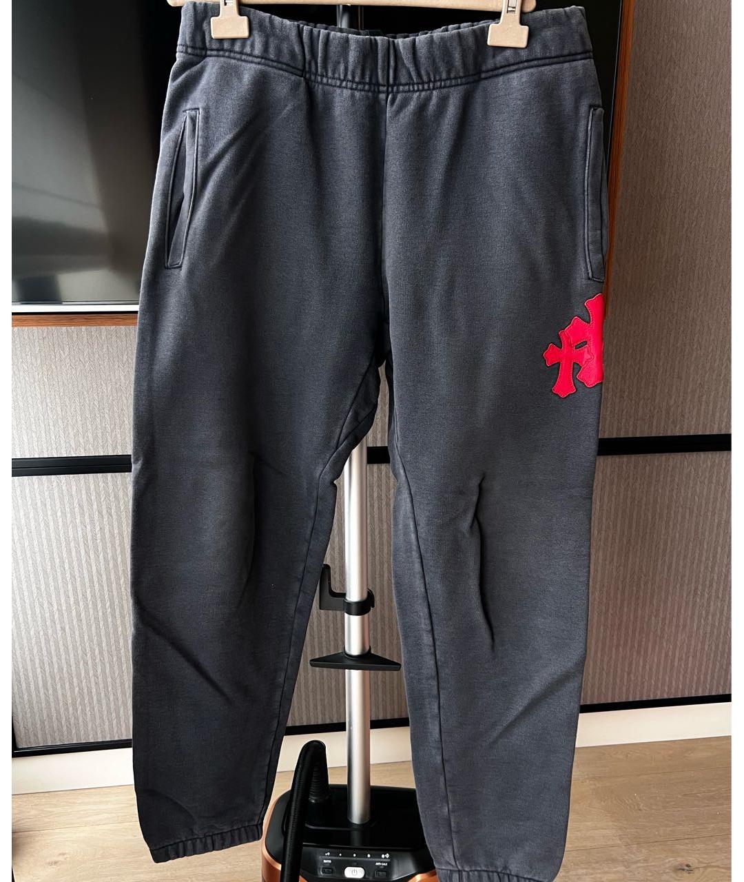 CHROME HEARTS Черные хлопковые повседневные брюки, фото 6