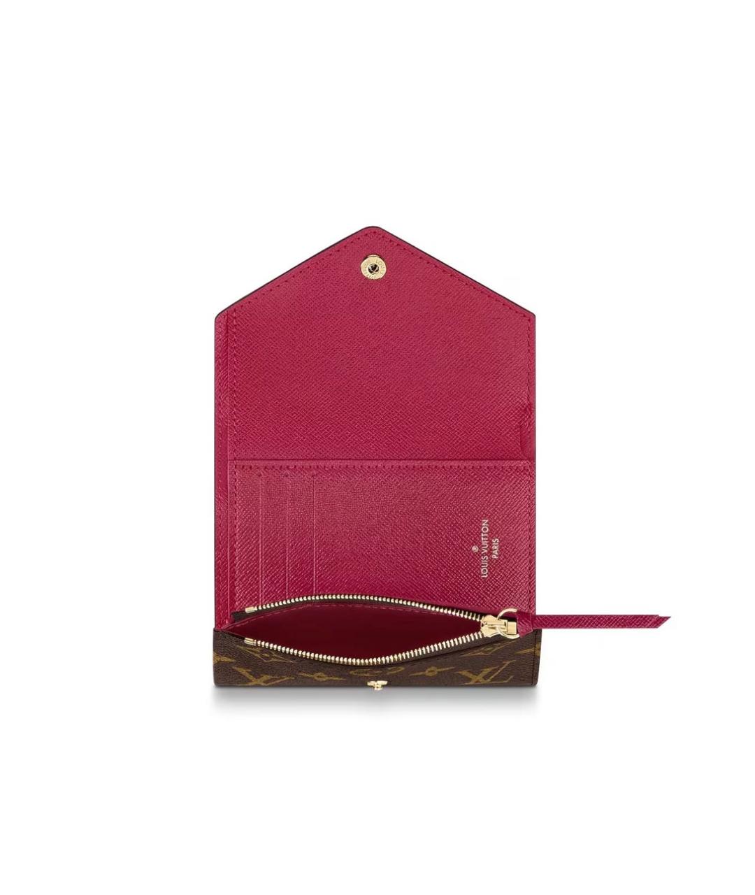 LOUIS VUITTON Коричневый кожаный кошелек, фото 2