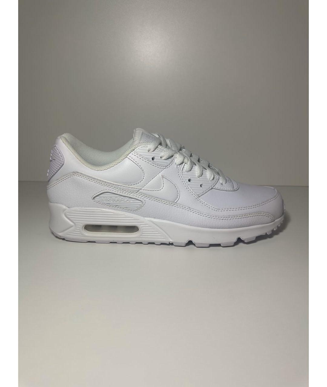 NIKE Белые кожаные низкие кроссовки / кеды, фото 9