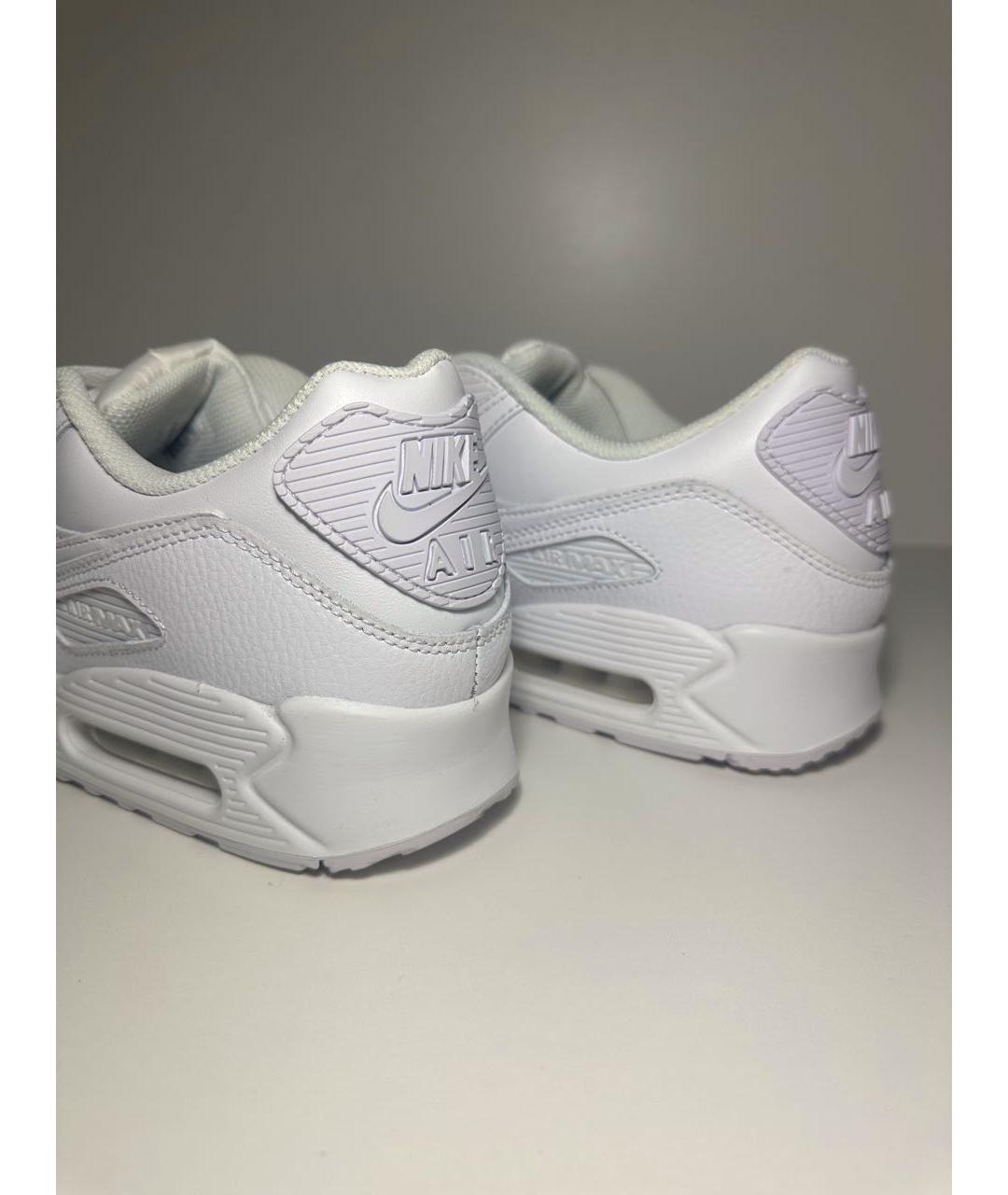 NIKE Белые кожаные низкие кроссовки / кеды, фото 6