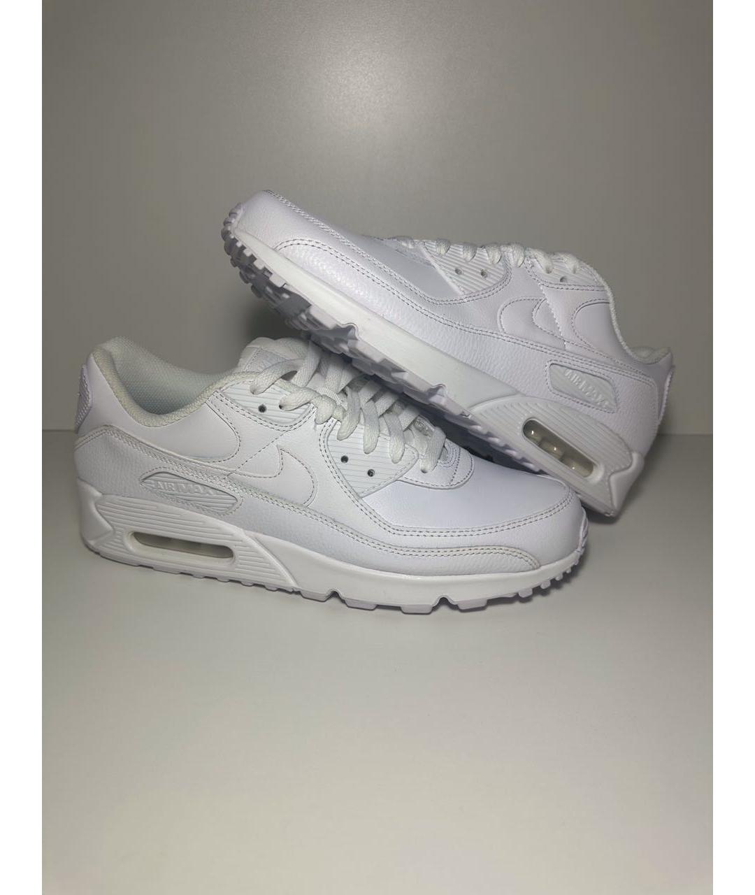 NIKE Белые кожаные низкие кроссовки / кеды, фото 5