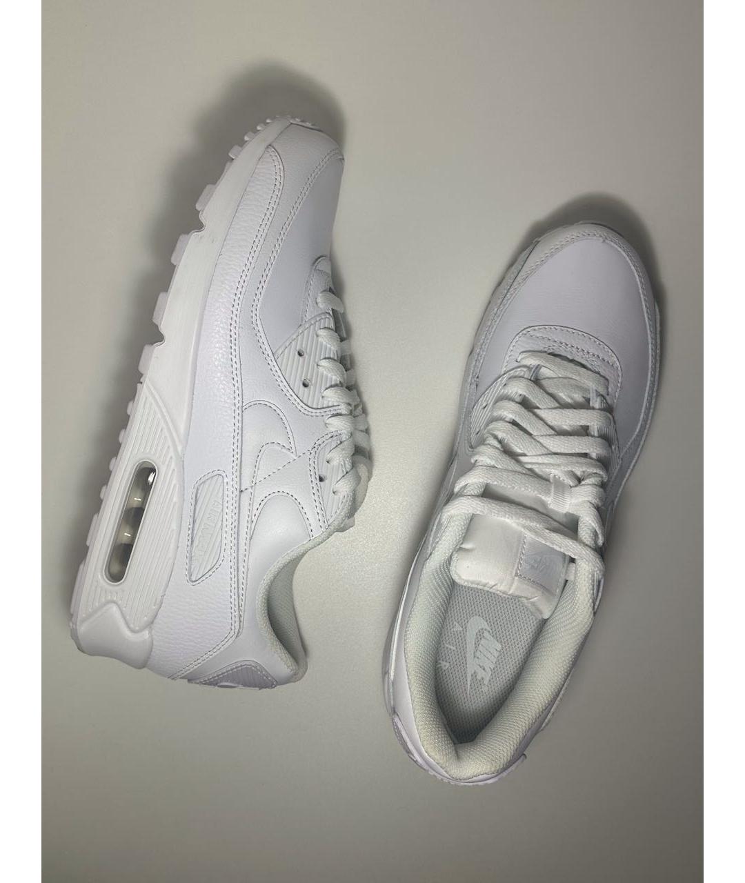 NIKE Белые кожаные низкие кроссовки / кеды, фото 7