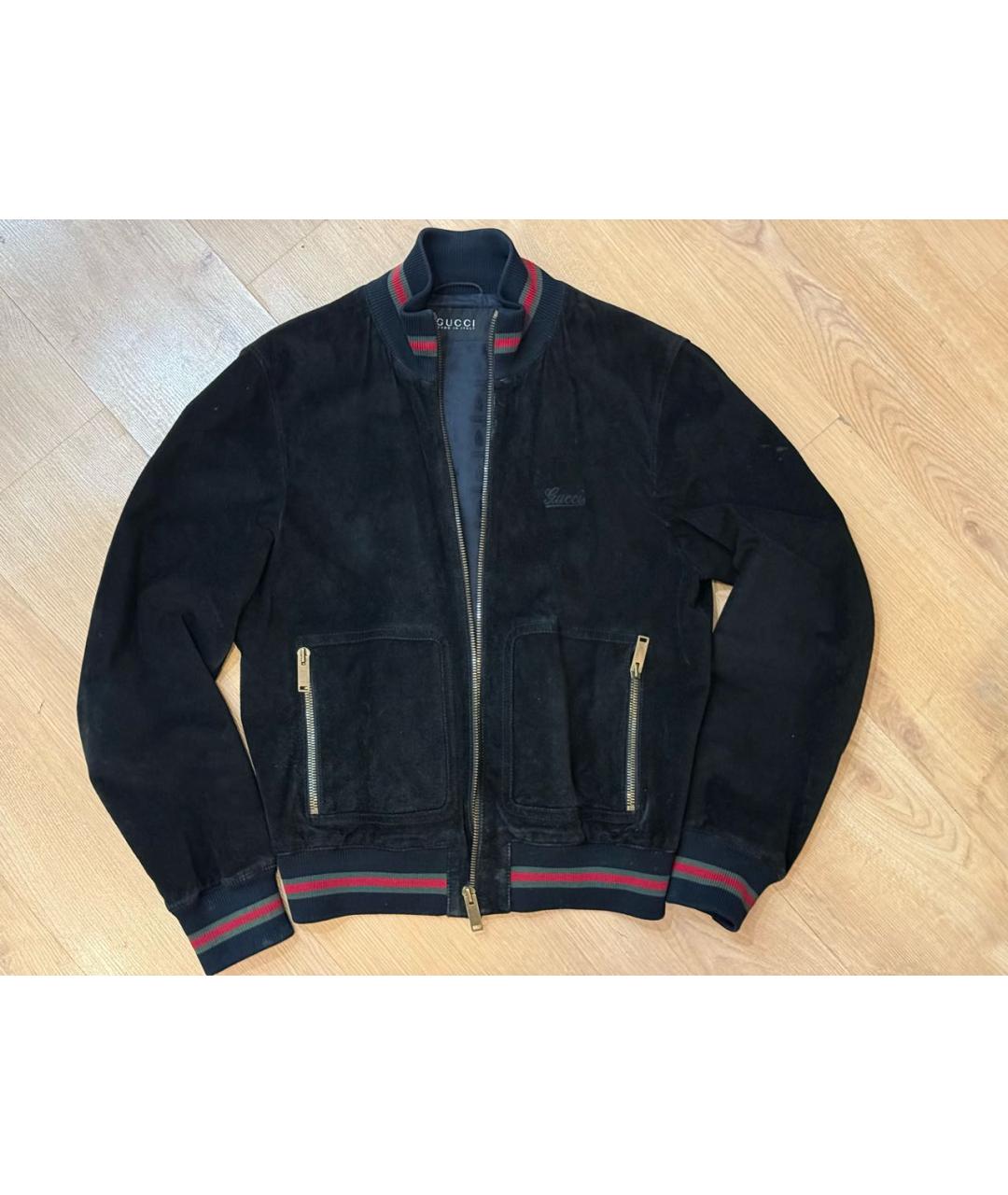 GUCCI Черная замшевая куртка, фото 5