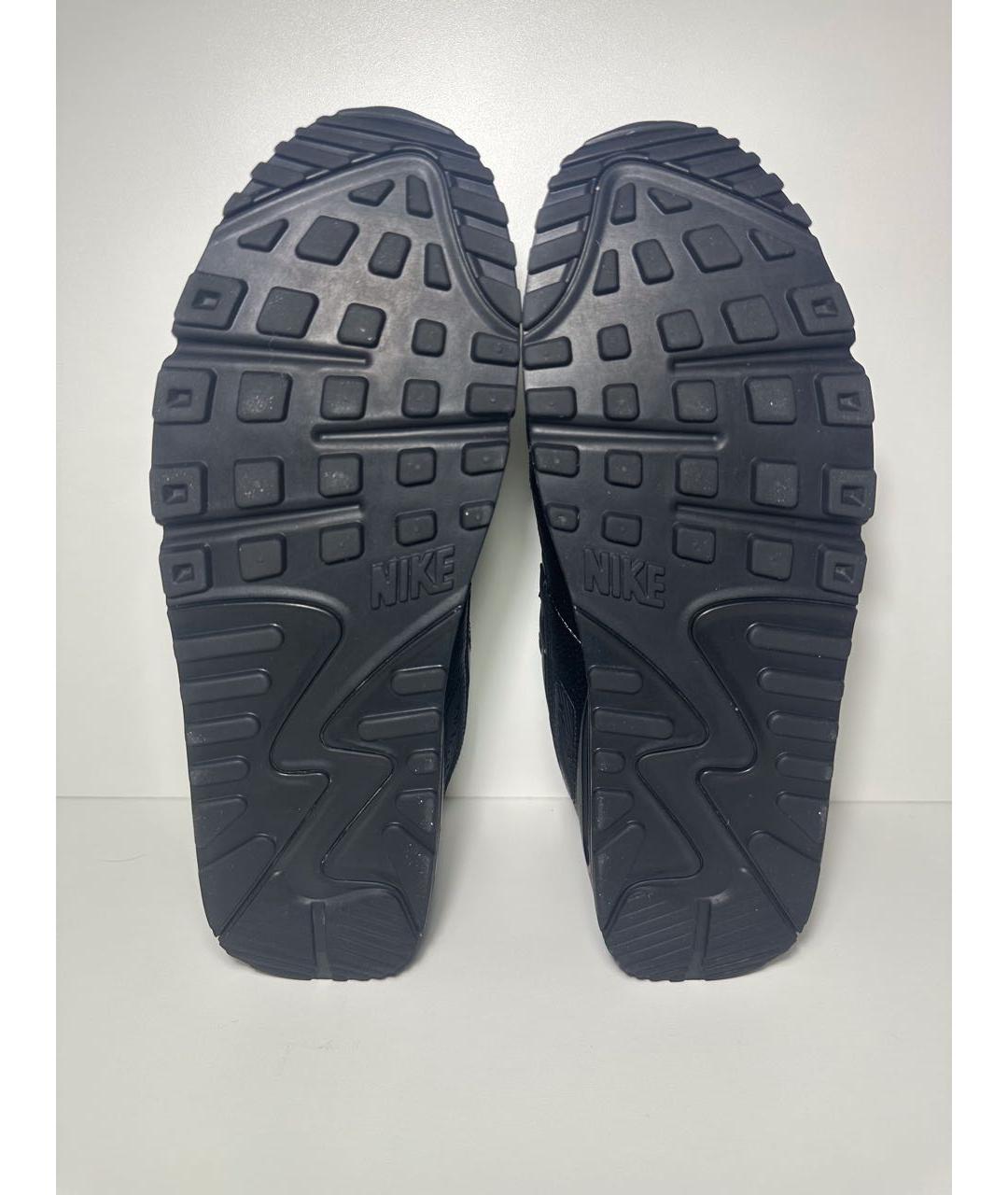 NIKE Черные кожаные низкие кроссовки / кеды, фото 8