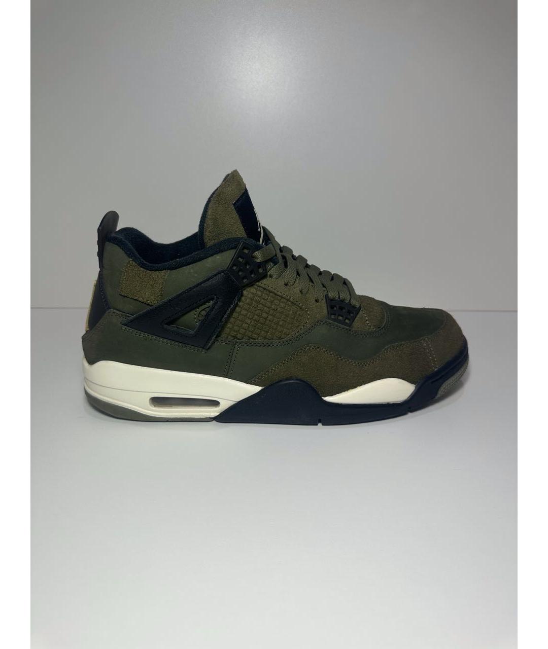 JORDAN Зеленые нубуковые высокие кроссовки / кеды, фото 9