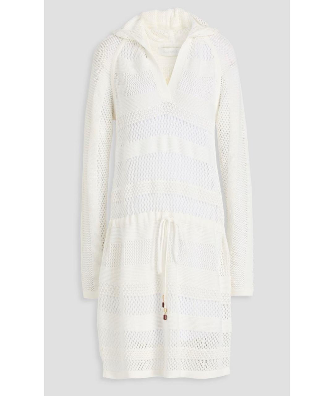 ZIMMERMANN Белое хлопковое коктейльное платье, фото 4