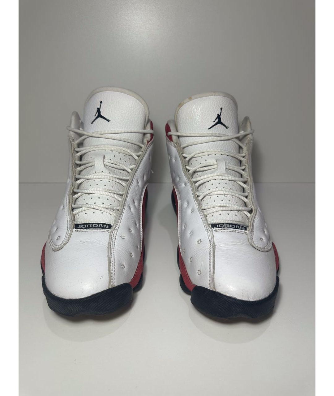 JORDAN Белые кожаные низкие кроссовки / кеды, фото 2